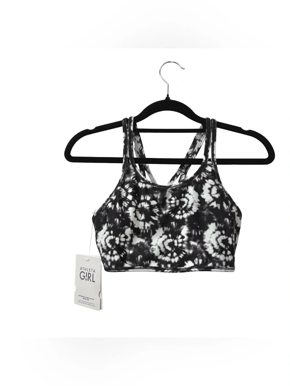 NEW Athleta Girl reversible camo tie-dye‎ bikini swim top Size XL 14